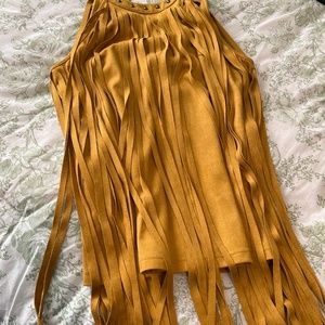Fringe heavy country top